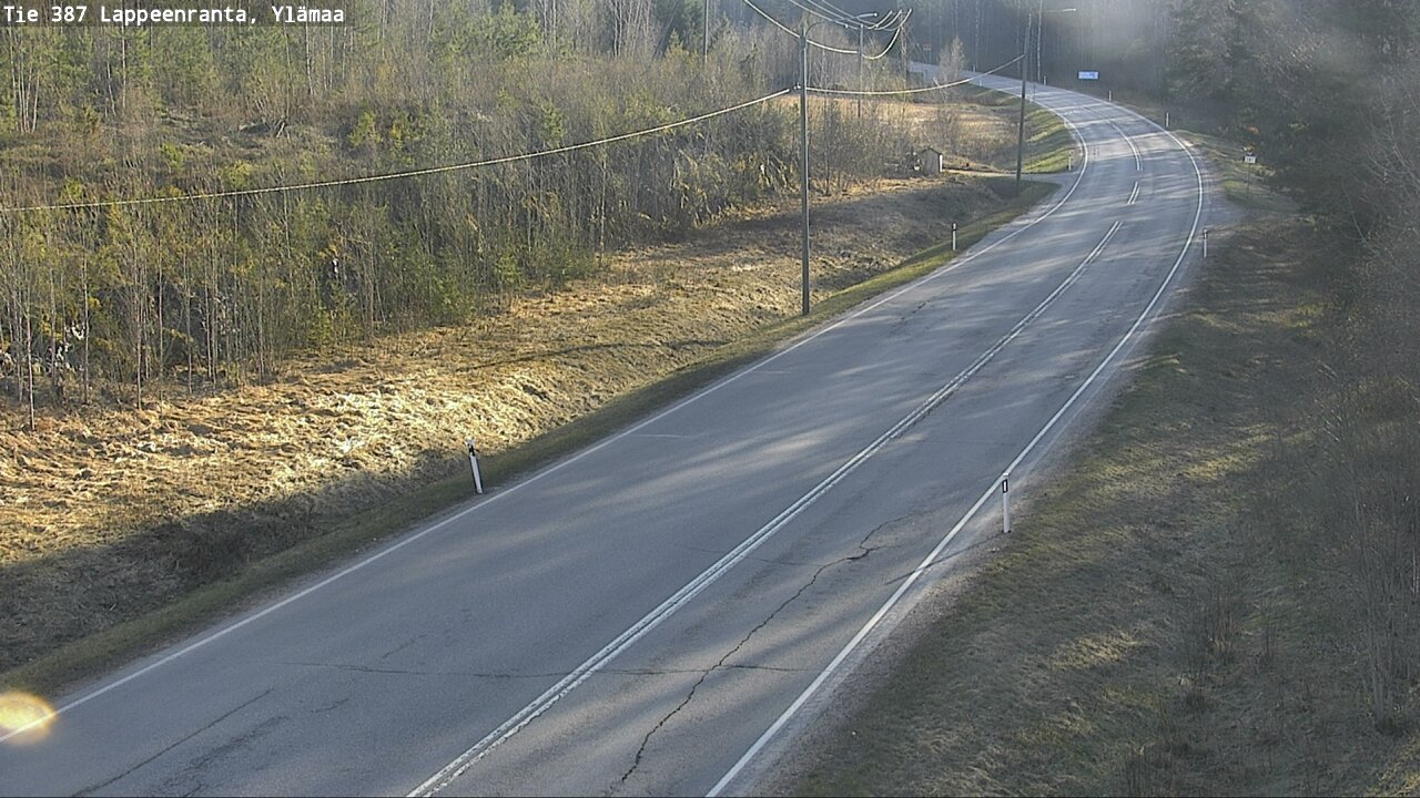 Weather Camera Image Väg 387 Villmarstrand, Ylämaa, Lappeenranta, Etelä-Karjala