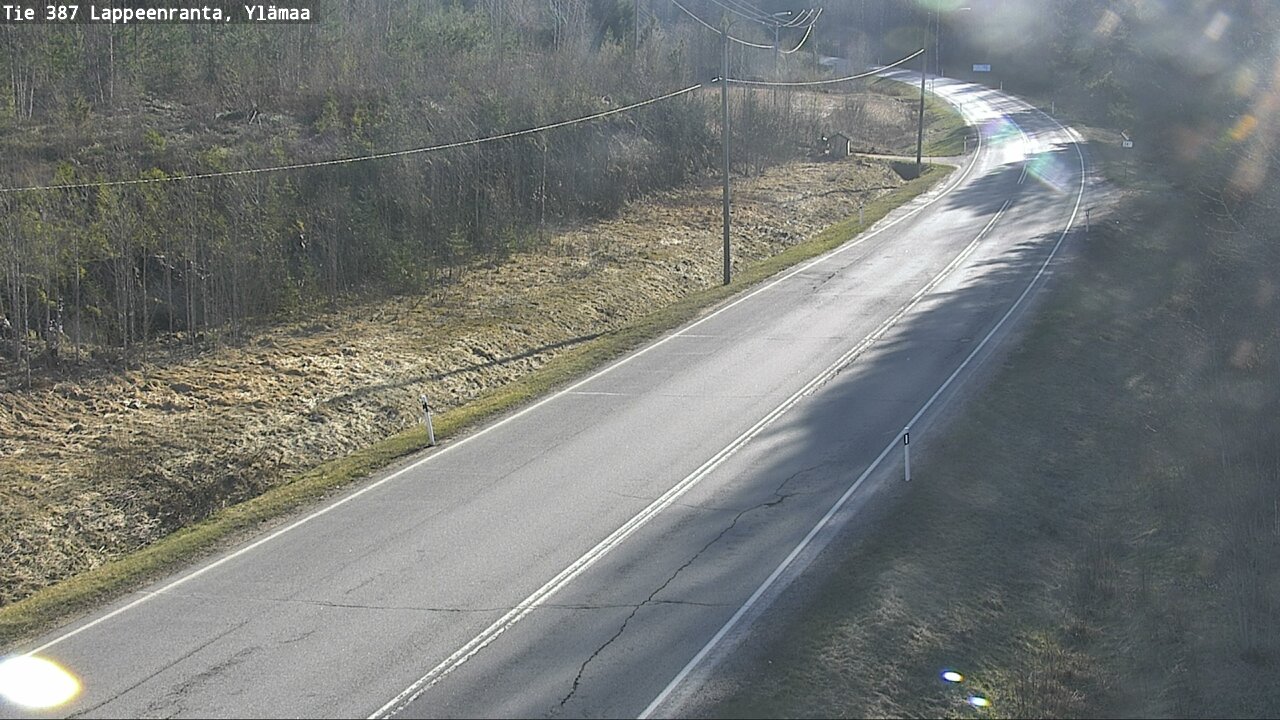 Weather Camera Image Väg 387 Villmarstrand, Ylämaa, Lappeenranta, Etelä-Karjala