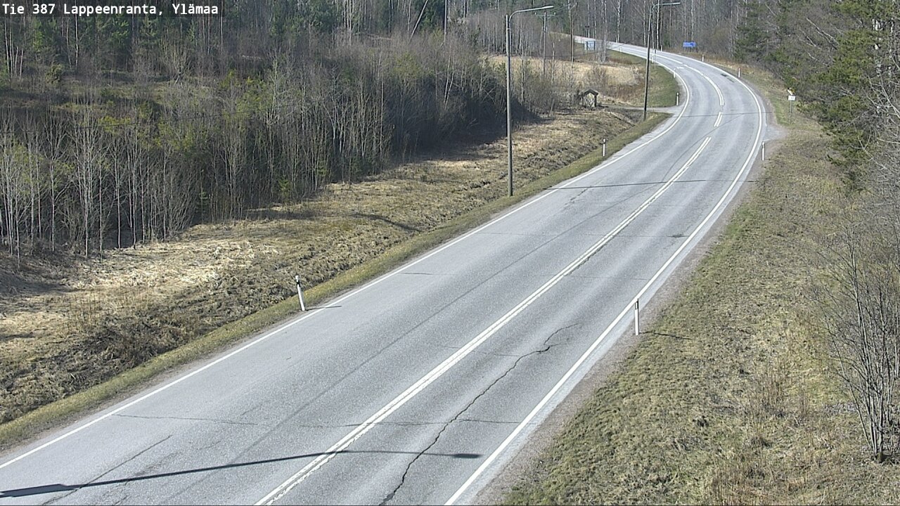 Weather Camera Image Väg 387 Villmarstrand, Ylämaa, Lappeenranta, Etelä-Karjala