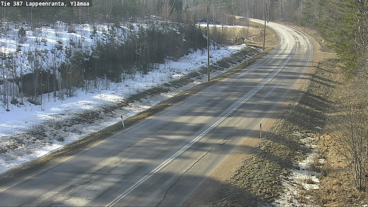 Weather Camera Image Road 387 Lappeenranta, Ylämaa, Lappeenranta, Etelä-Karjala