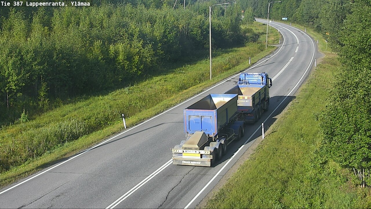Weather Camera Image Road 387 Lappeenranta, Ylämaa, Lappeenranta, Etelä-Karjala