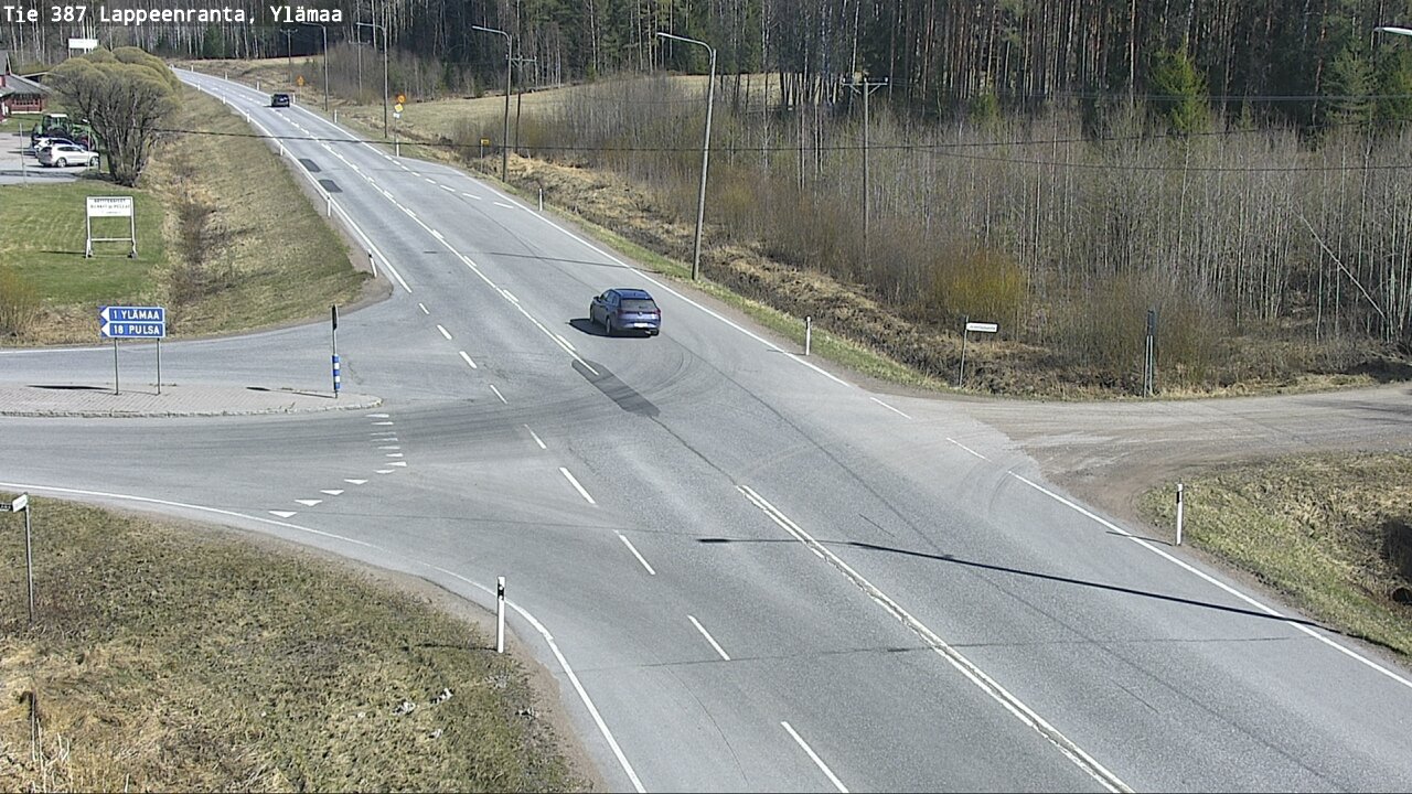 Weather Camera Image Väg 387 Villmarstrand, Ylämaa, Lappeenranta, Etelä-Karjala