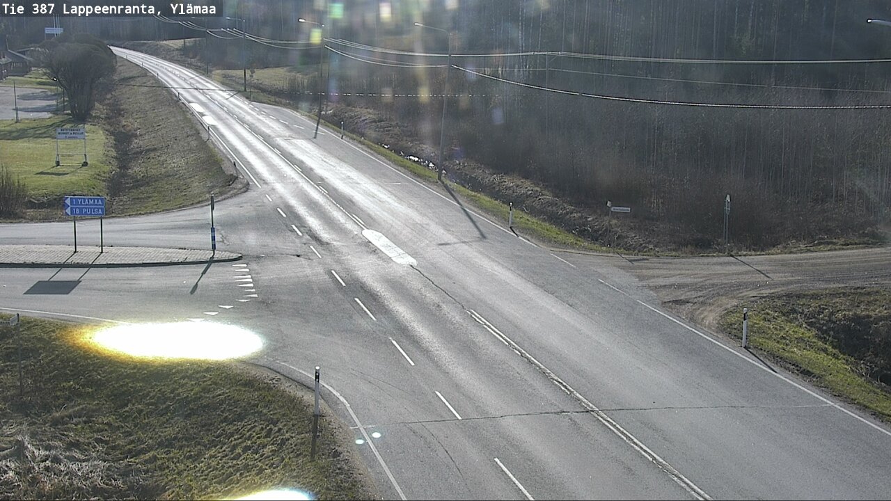 Weather Camera Image Väg 387 Villmarstrand, Ylämaa, Lappeenranta, Etelä-Karjala