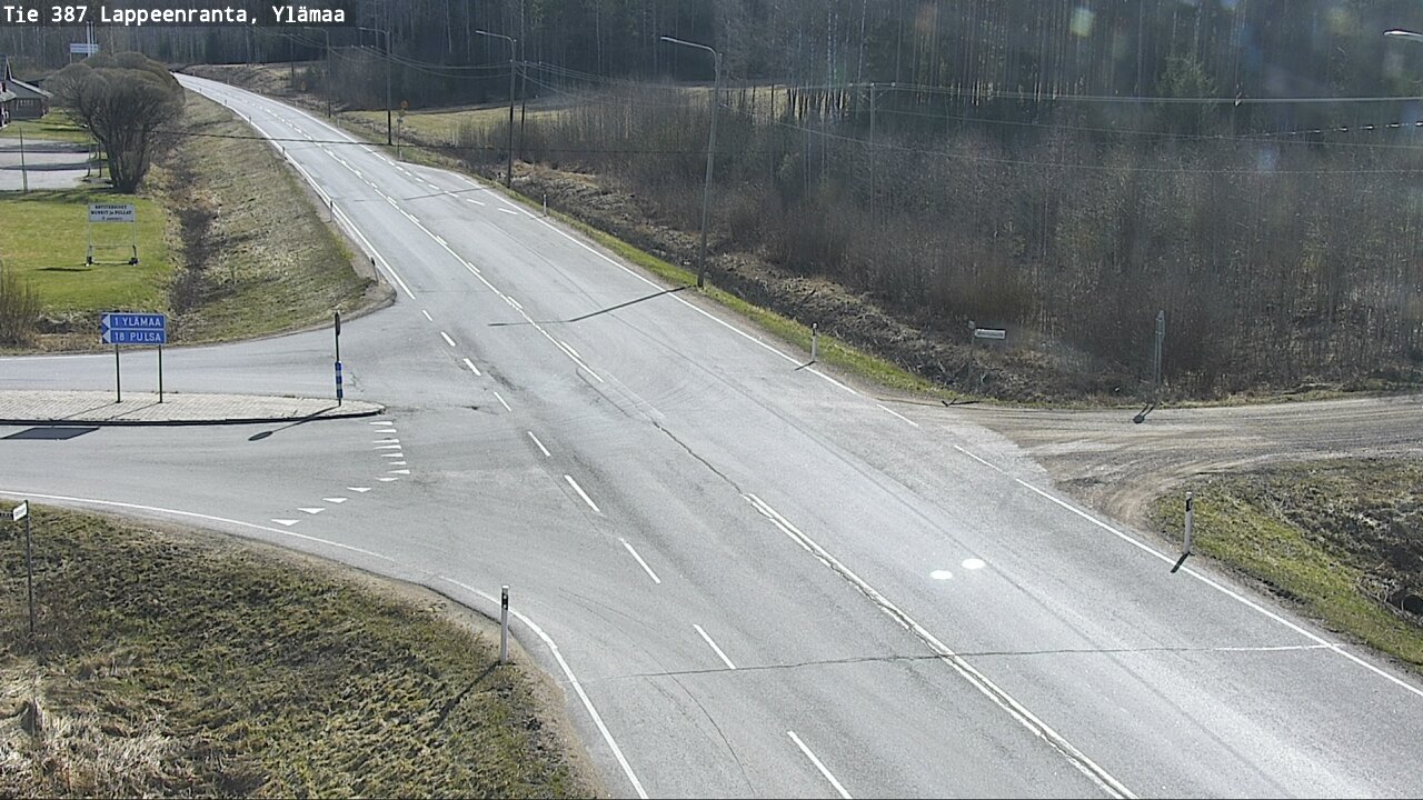 Weather Camera Image Väg 387 Villmarstrand, Ylämaa, Lappeenranta, Etelä-Karjala