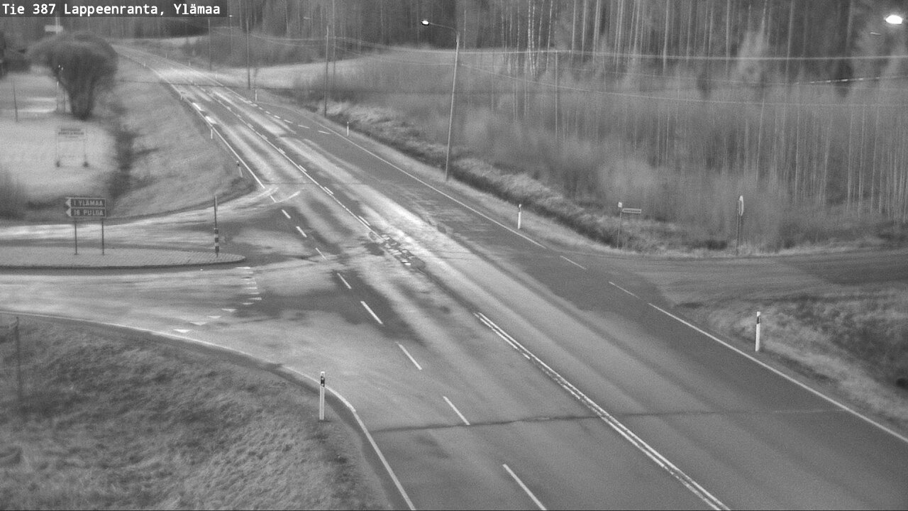 Weather Camera Image Väg 387 Villmarstrand, Ylämaa, Lappeenranta, Etelä-Karjala