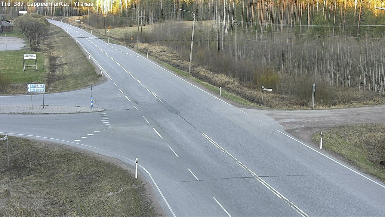Weather Camera Image Väg 387 Villmarstrand, Ylämaa, Lappeenranta, Etelä-Karjala
