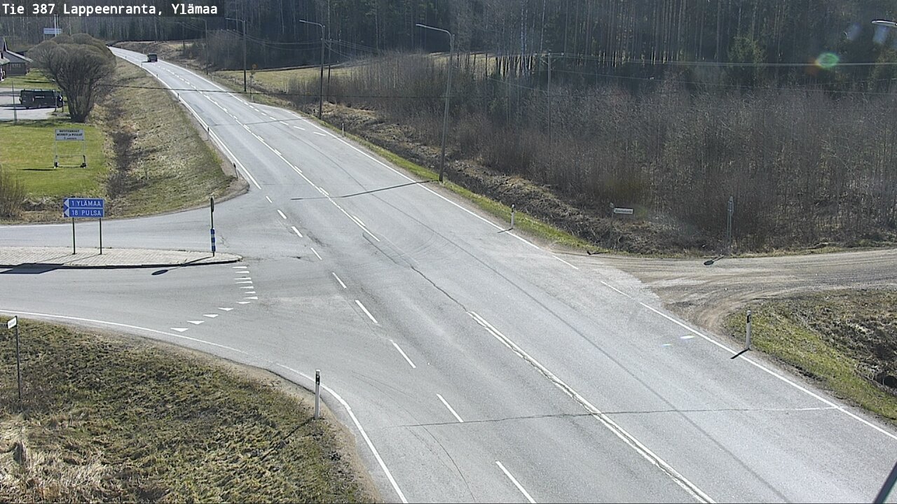 Weather Camera Image Väg 387 Villmarstrand, Ylämaa, Lappeenranta, Etelä-Karjala
