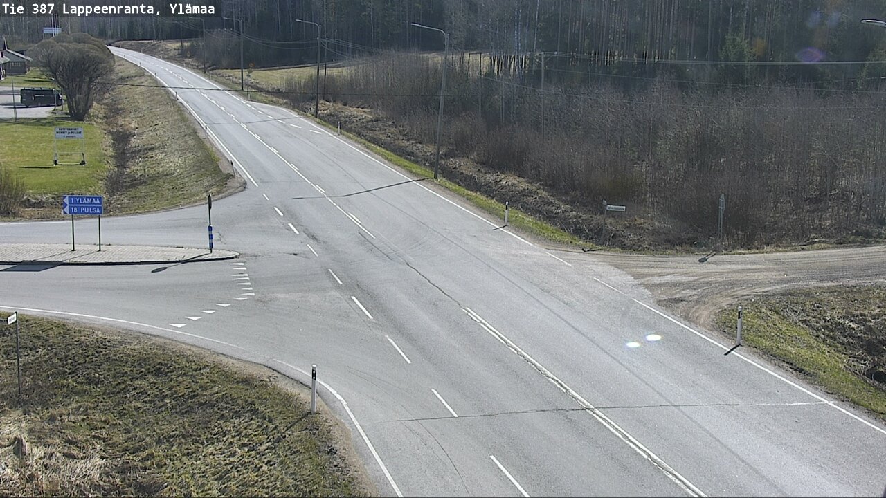 Weather Camera Image Väg 387 Villmarstrand, Ylämaa, Lappeenranta, Etelä-Karjala