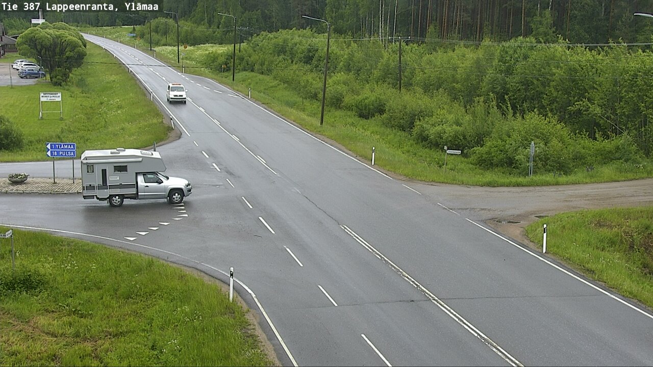 Weather Camera Image Väg 387 Villmarstrand, Ylämaa, Lappeenranta, Etelä-Karjala