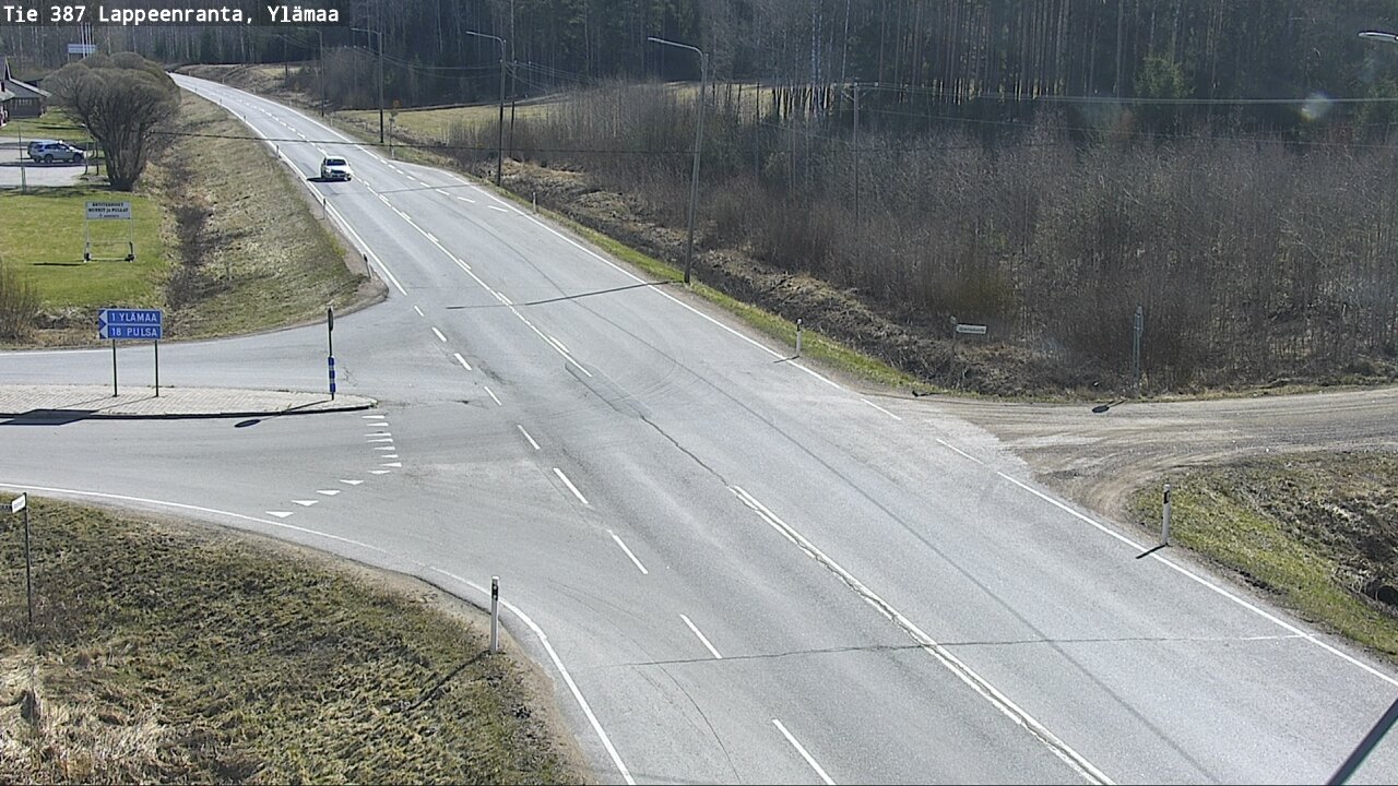 Weather Camera Image Väg 387 Villmarstrand, Ylämaa, Lappeenranta, Etelä-Karjala