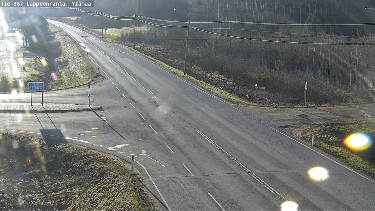 Weather Camera Image Väg 387 Villmarstrand, Ylämaa, Lappeenranta, Etelä-Karjala