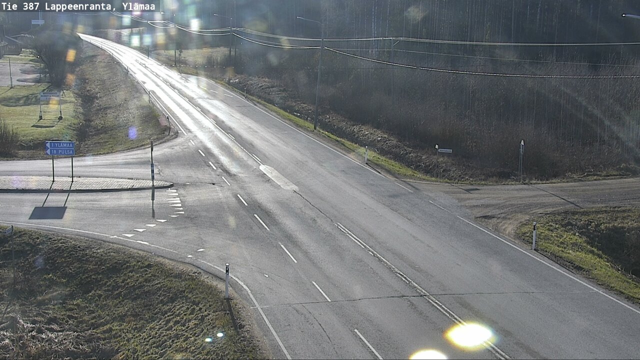 Weather Camera Image Väg 387 Villmarstrand, Ylämaa, Lappeenranta, Etelä-Karjala