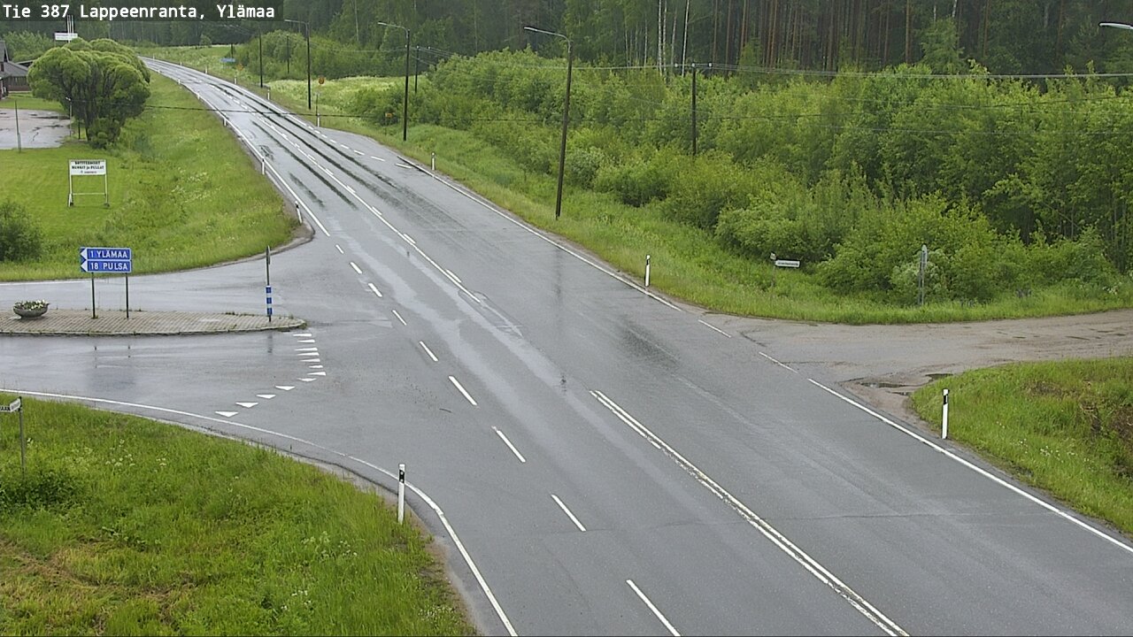 Weather Camera Image Väg 387 Villmarstrand, Ylämaa, Lappeenranta, Etelä-Karjala