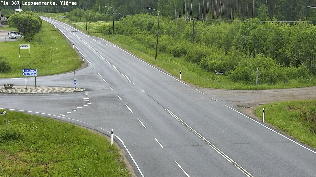 Weather Camera Image Väg 387 Villmarstrand, Ylämaa, Lappeenranta, Etelä-Karjala