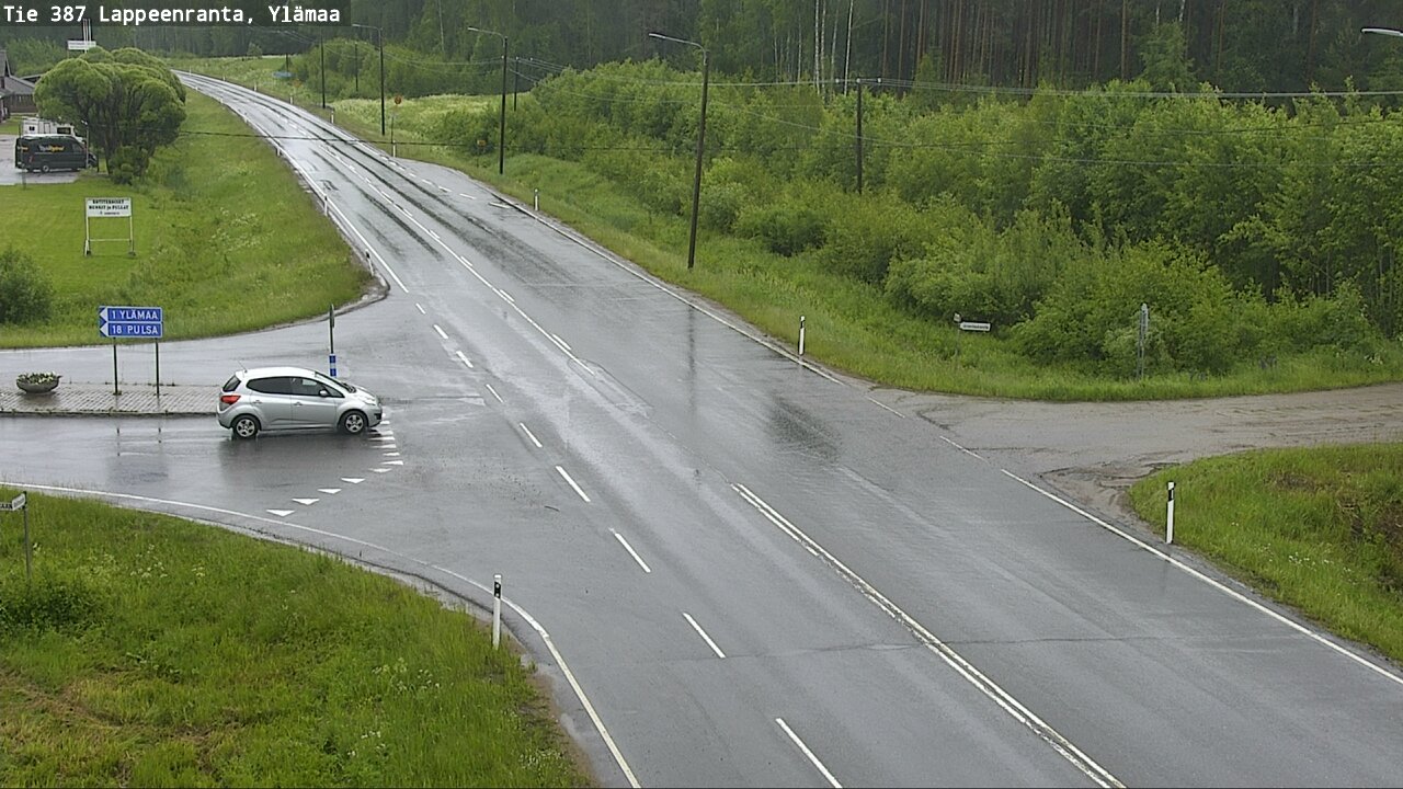Weather Camera Image Väg 387 Villmarstrand, Ylämaa, Lappeenranta, Etelä-Karjala