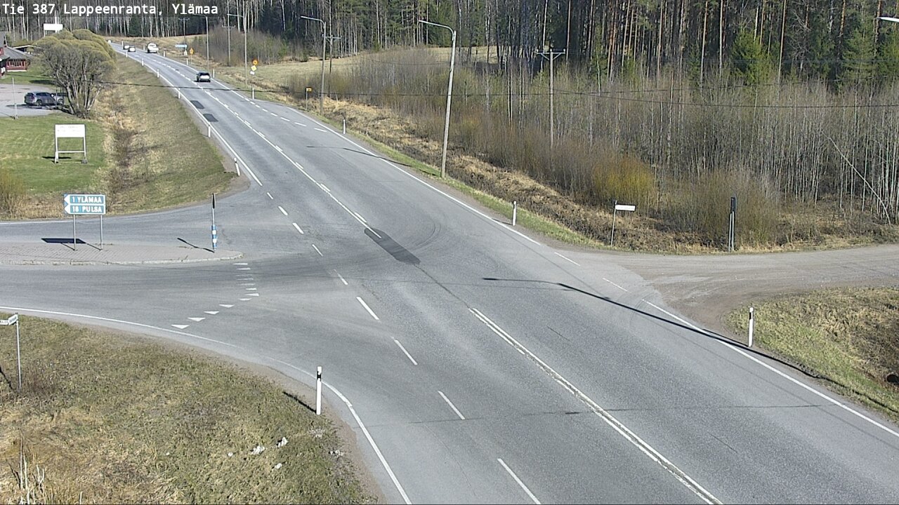 Weather Camera Image Väg 387 Villmarstrand, Ylämaa, Lappeenranta, Etelä-Karjala
