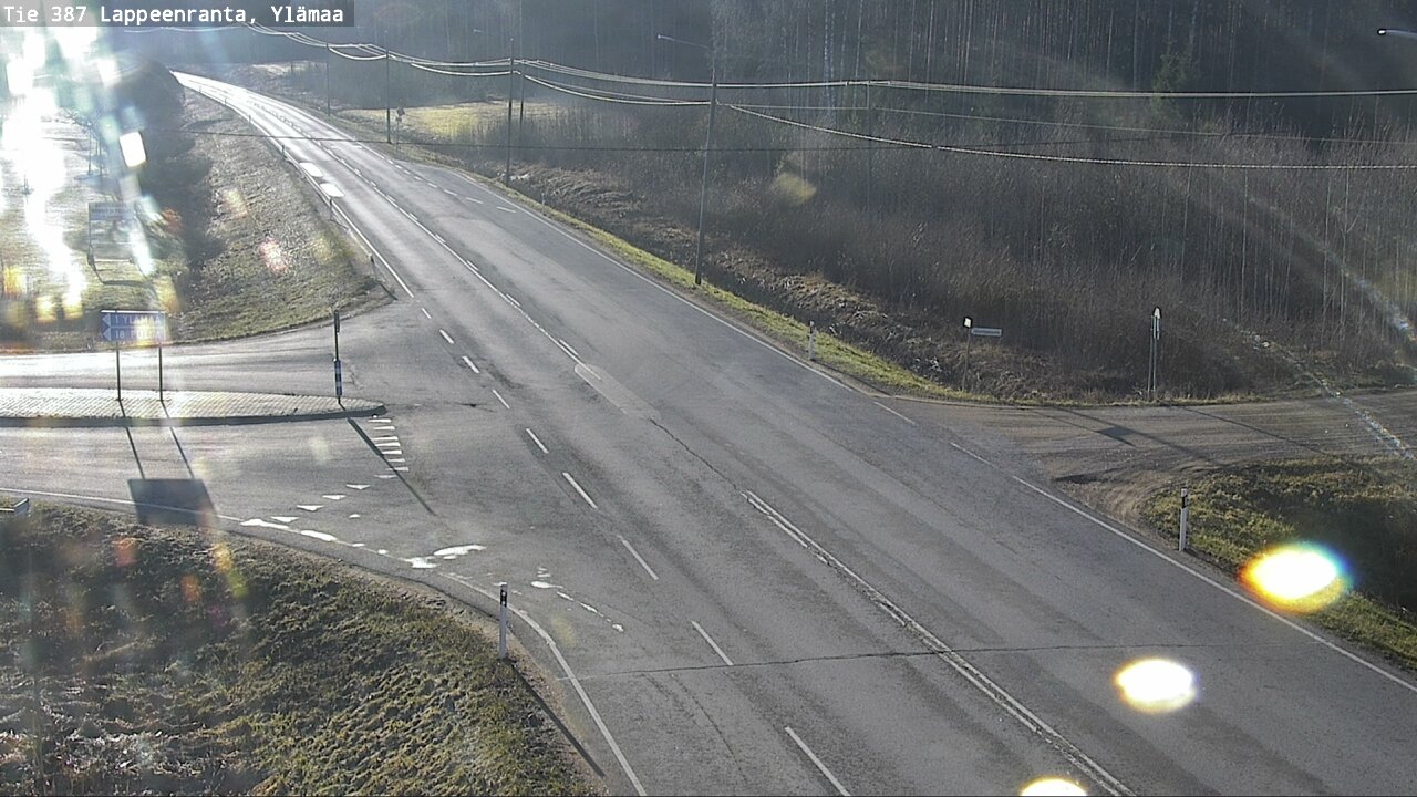 Weather Camera Image Väg 387 Villmarstrand, Ylämaa, Lappeenranta, Etelä-Karjala