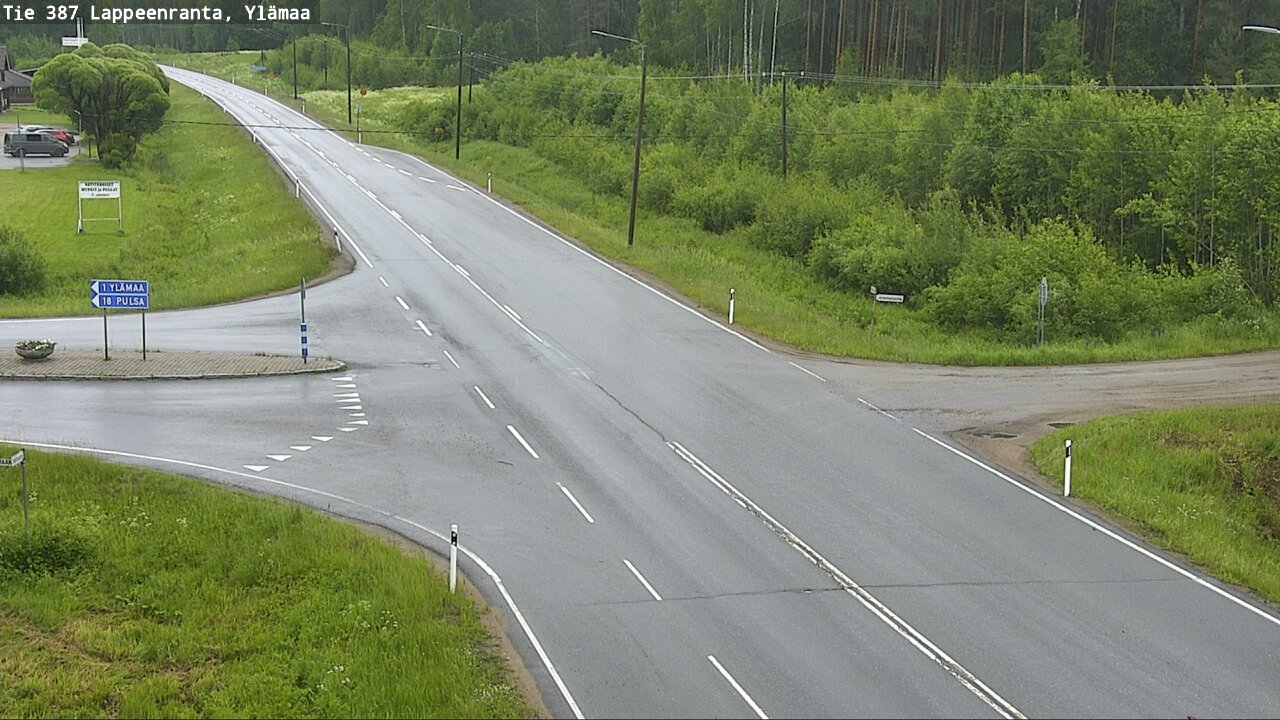 Weather Camera Image Väg 387 Villmarstrand, Ylämaa, Lappeenranta, Etelä-Karjala