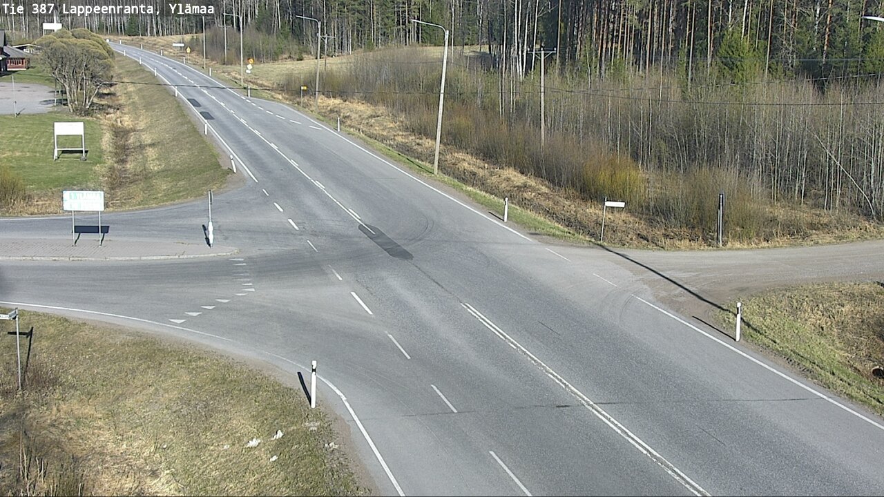 Weather Camera Image Väg 387 Villmarstrand, Ylämaa, Lappeenranta, Etelä-Karjala