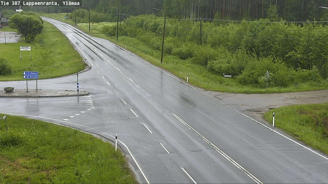 Weather Camera Image Väg 387 Villmarstrand, Ylämaa, Lappeenranta, Etelä-Karjala