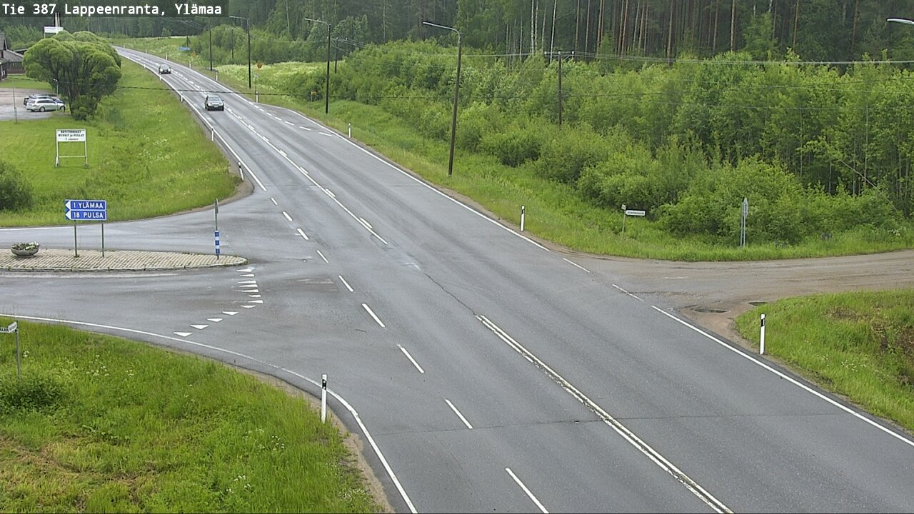 Weather Camera Image Väg 387 Villmarstrand, Ylämaa, Lappeenranta, Etelä-Karjala
