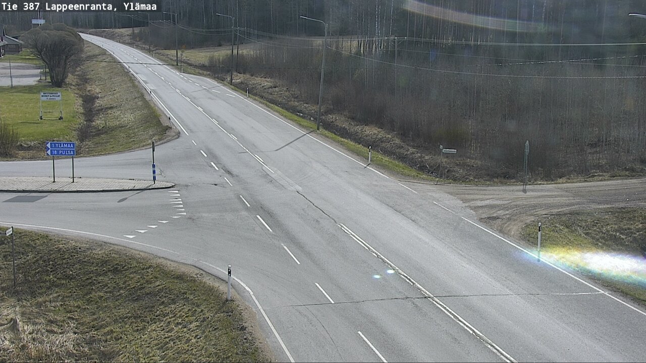 Weather Camera Image Väg 387 Villmarstrand, Ylämaa, Lappeenranta, Etelä-Karjala