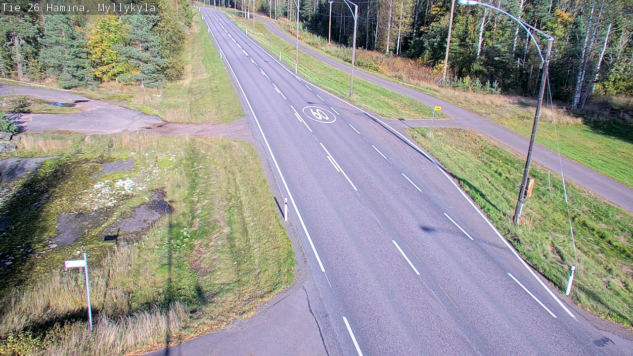 Weather Camera Image Road 26 Hamina, Myllykylä, Hamina, Kymenlaakso