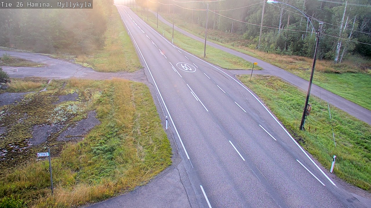 Kelikamerat Kuva Tie 26 Hamina, Myllykylä, Hamina, Kymenlaakso