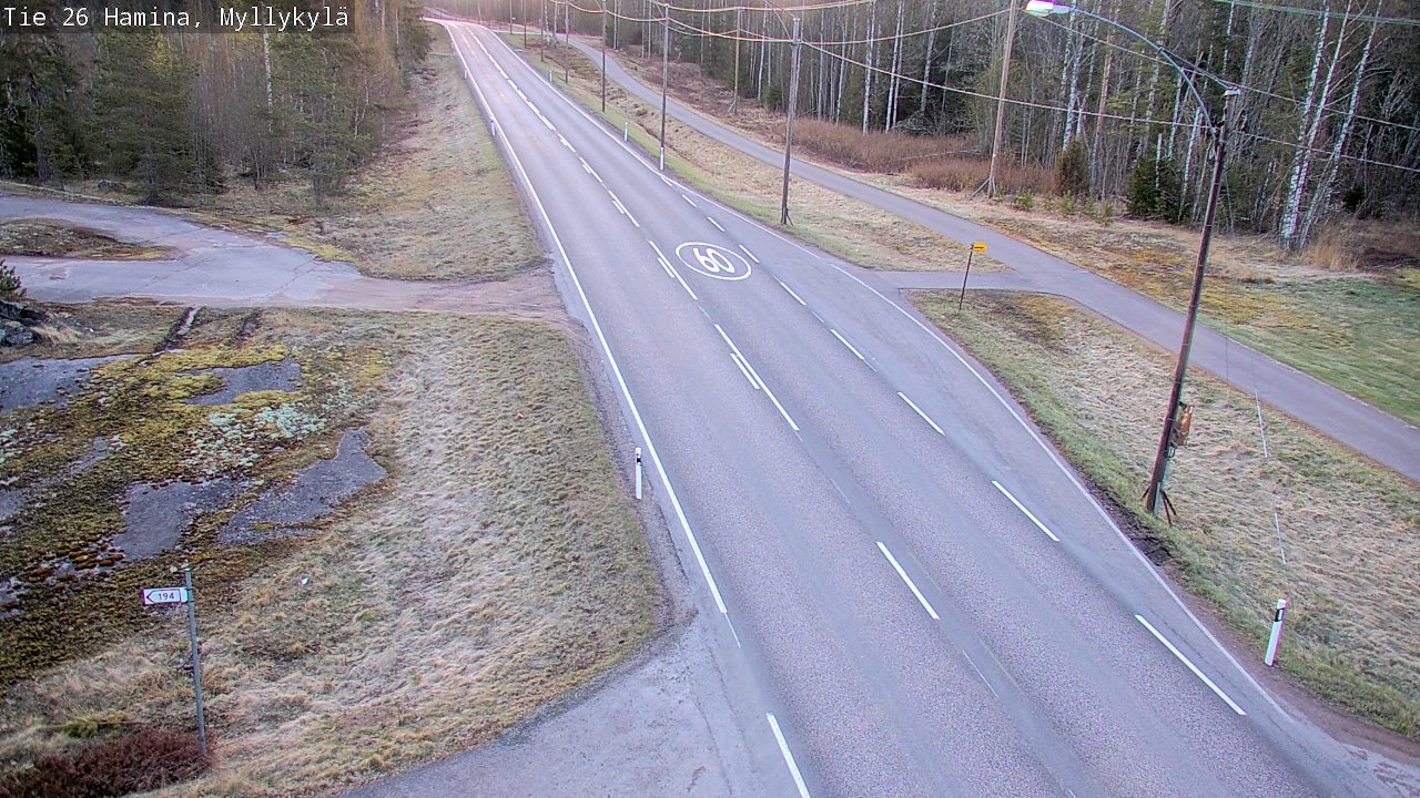 Weather Camera Image Road 26 Hamina, Myllykylä, Hamina, Kymenlaakso
