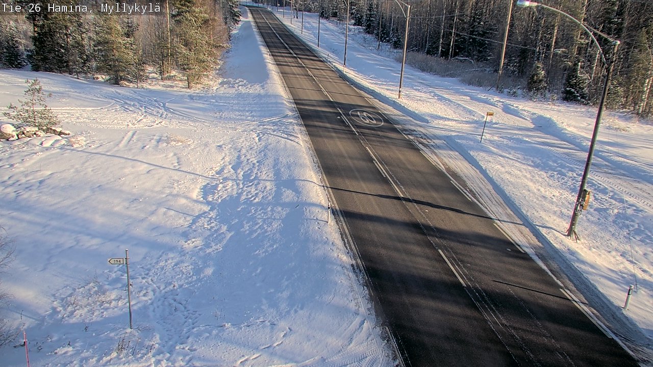 Weather Camera Image Road 26 Hamina, Myllykylä, Hamina, Kymenlaakso
