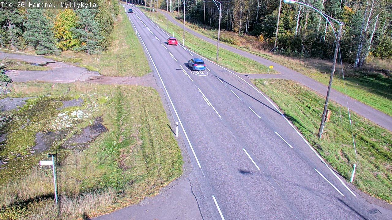 Weather Camera Image Road 26 Hamina, Myllykylä, Hamina, Kymenlaakso