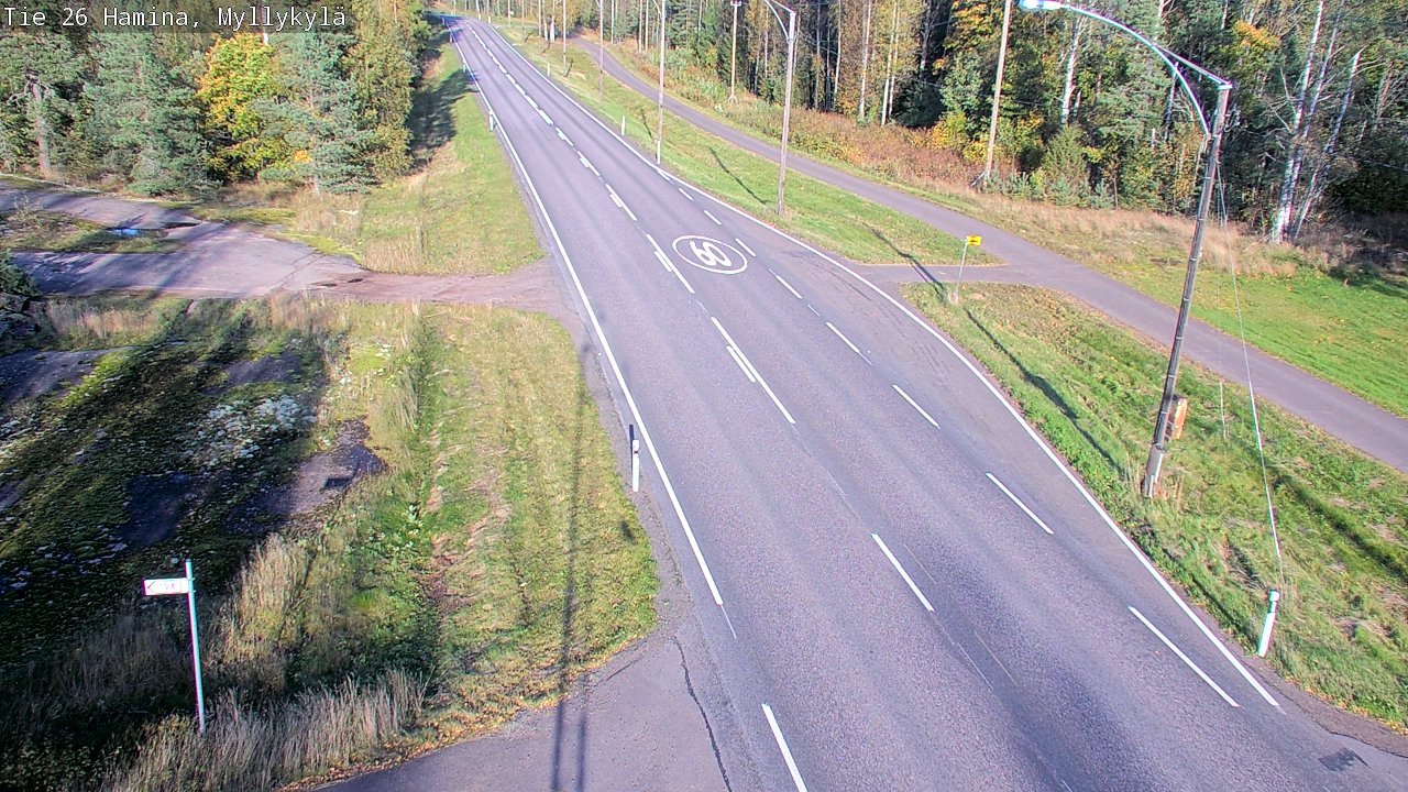 Weather Camera Image Road 26 Hamina, Myllykylä, Hamina, Kymenlaakso