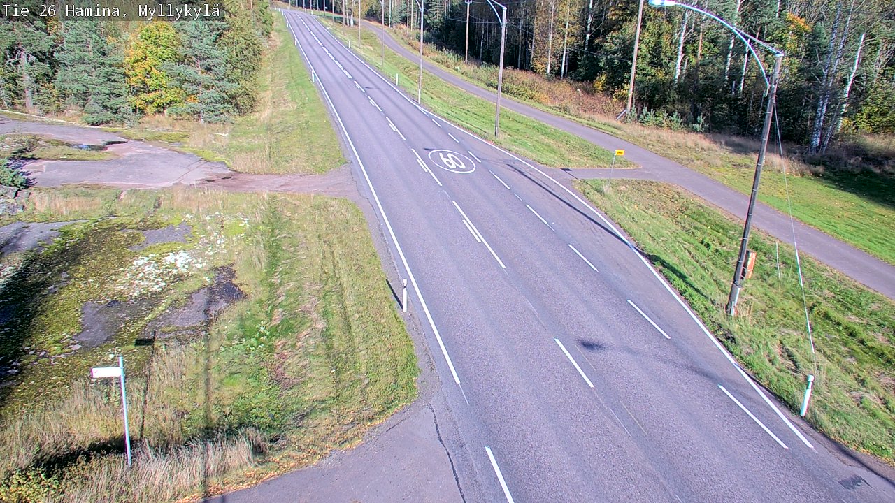 Weather Camera Image Road 26 Hamina, Myllykylä, Hamina, Kymenlaakso