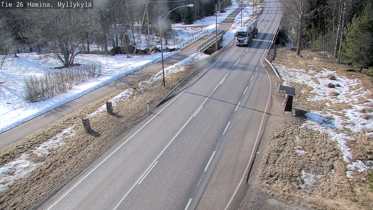 Weather Camera Image Väg 26 Hamina, Myllykylä, Hamina, Kymenlaakso