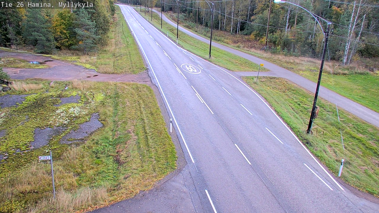 Weather Camera Image Road 26 Hamina, Myllykylä, Hamina, Kymenlaakso