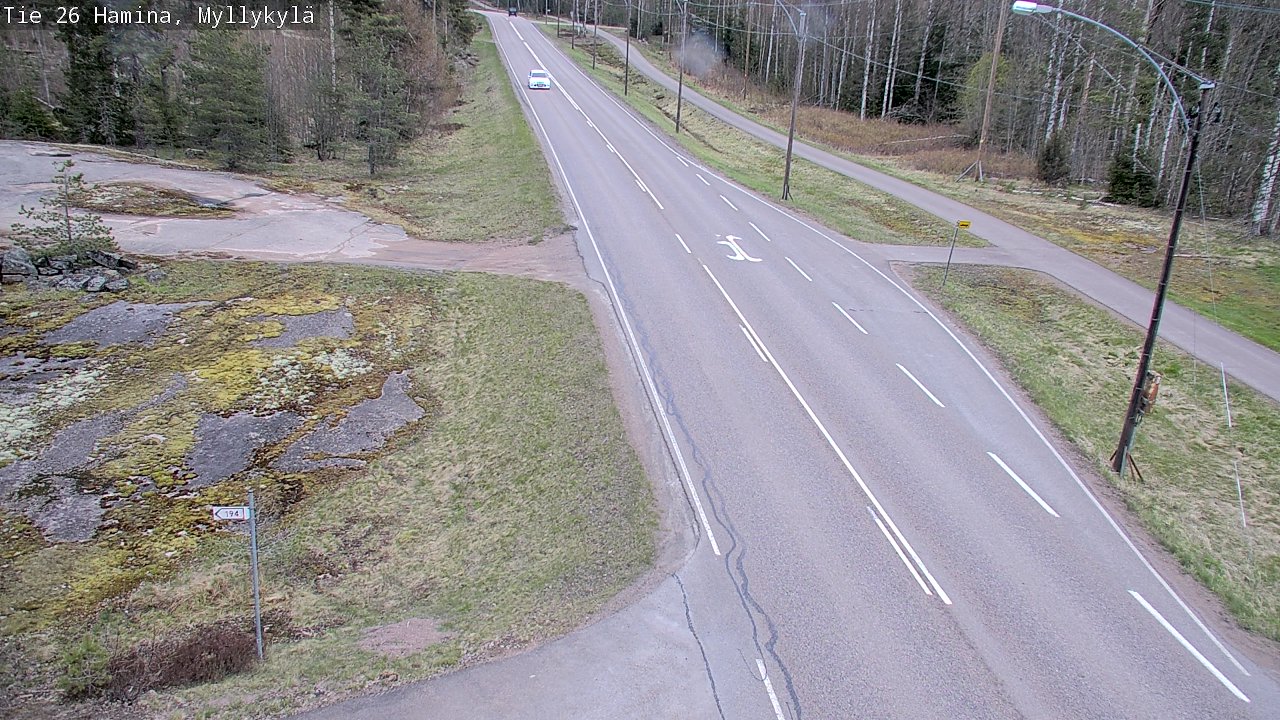 Weather Camera Image Road 26 Hamina, Myllykylä, Hamina, Kymenlaakso