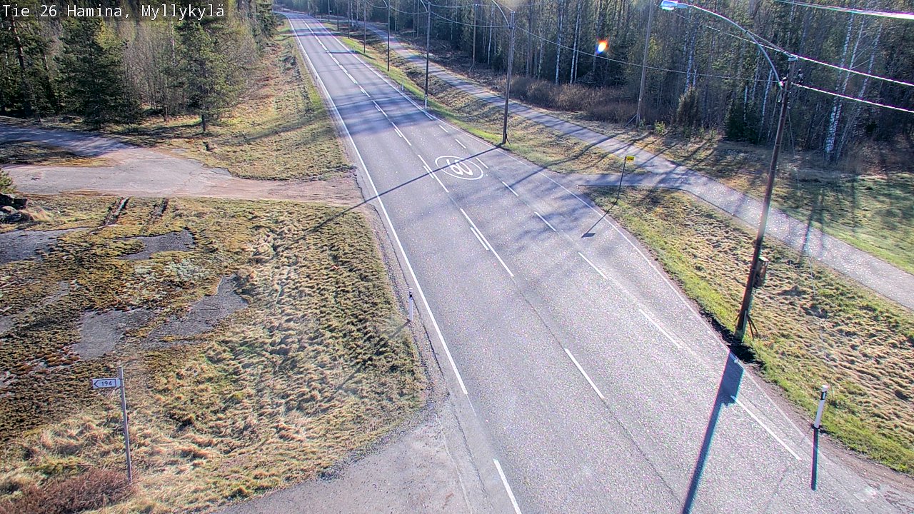 Weather Camera Image Väg 26 Hamina, Myllykylä, Hamina, Kymenlaakso