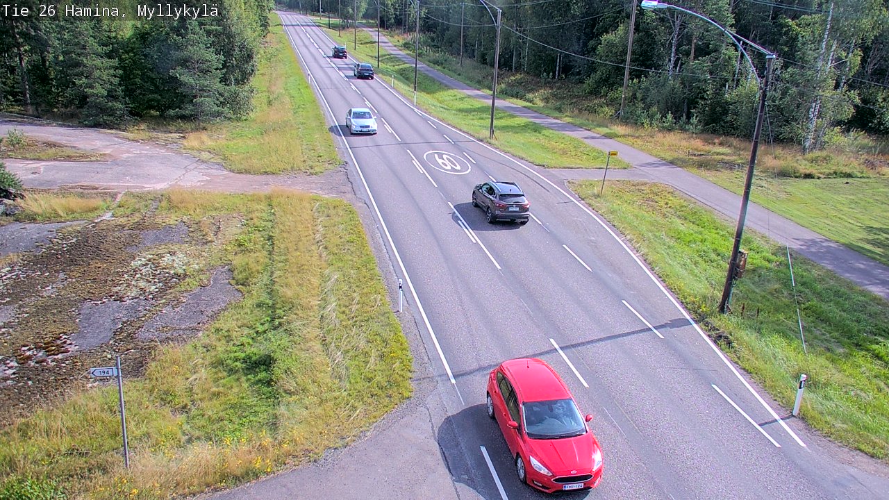 Weather Camera Image Road 26 Hamina, Myllykylä, Hamina, Kymenlaakso