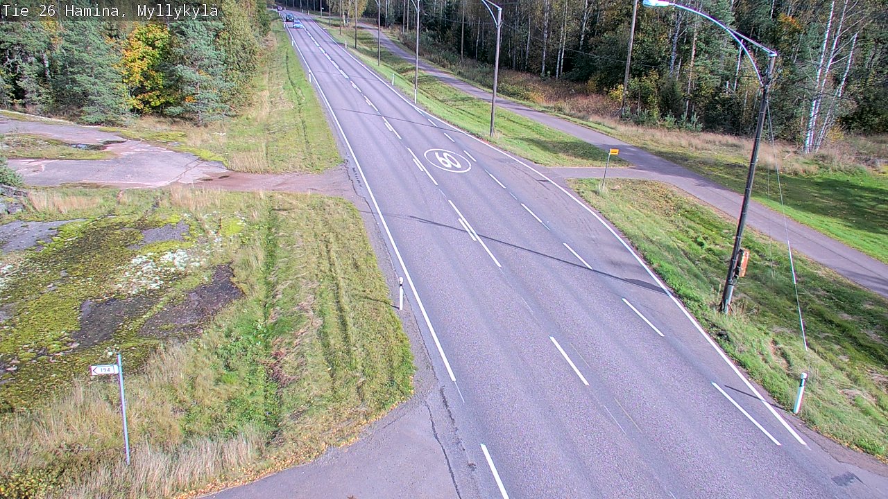 Weather Camera Image Road 26 Hamina, Myllykylä, Hamina, Kymenlaakso