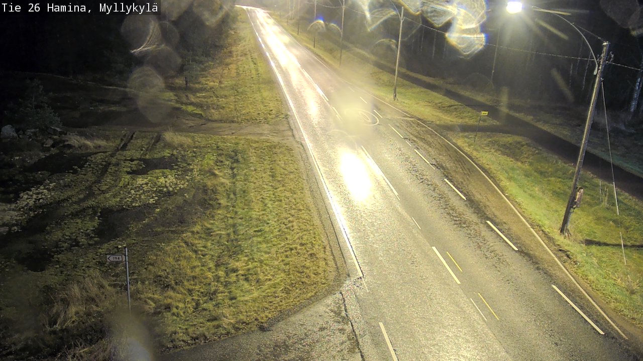 Weather Camera Image Road 26 Hamina, Myllykylä, Hamina, Kymenlaakso