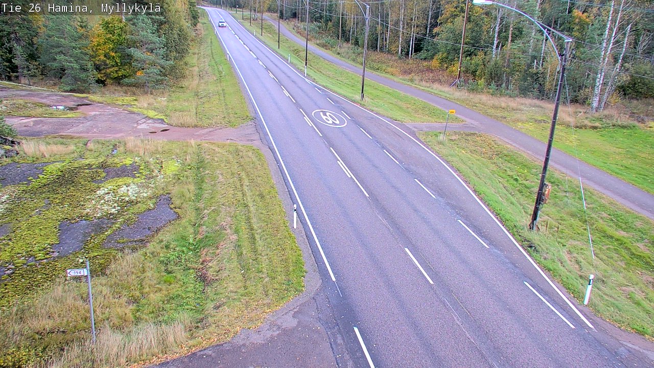 Weather Camera Image Road 26 Hamina, Myllykylä, Hamina, Kymenlaakso