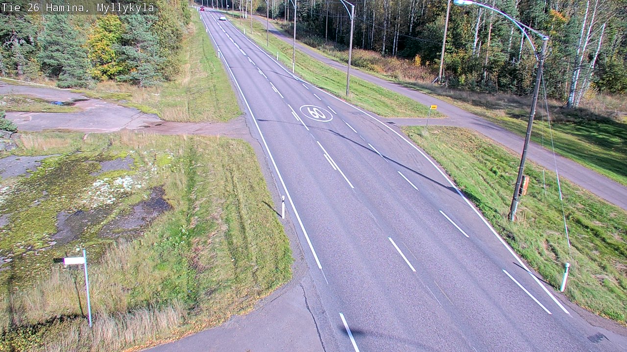 Weather Camera Image Road 26 Hamina, Myllykylä, Hamina, Kymenlaakso