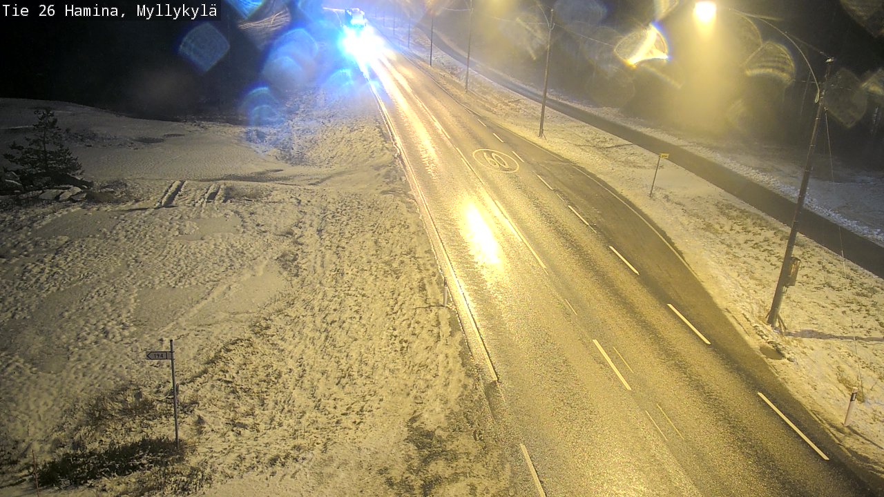 Weather Camera Image Väg 26 Hamina, Myllykylä, Hamina, Kymenlaakso