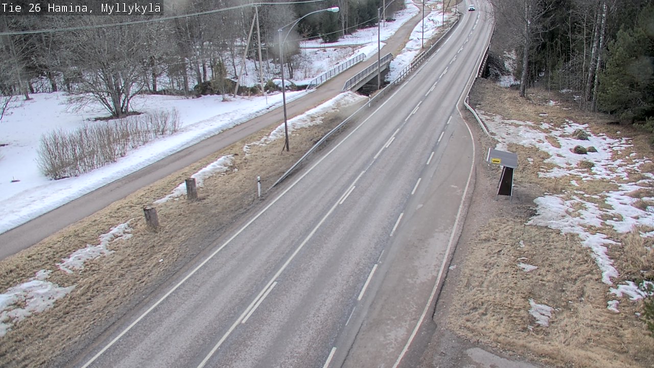 Weather Camera Image Road 26 Hamina, Myllykylä, Hamina, Kymenlaakso