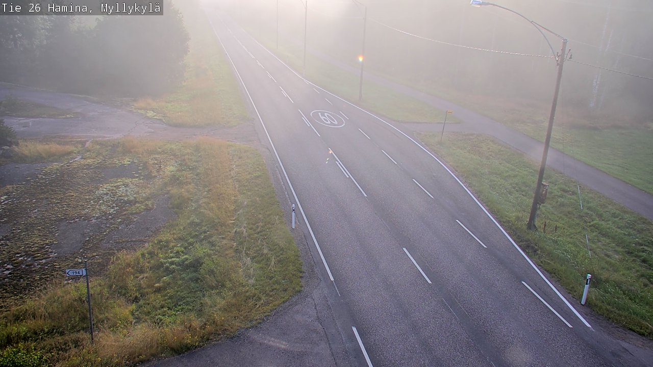 Weather Camera Image Road 26 Hamina, Myllykylä, Hamina, Kymenlaakso