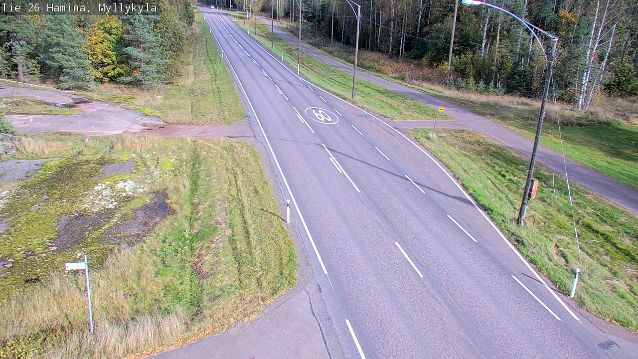 Weather Camera Image Road 26 Hamina, Myllykylä, Hamina, Kymenlaakso