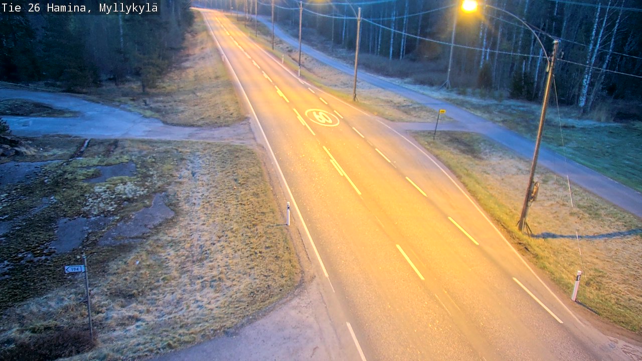 Weather Camera Image Road 26 Hamina, Myllykylä, Hamina, Kymenlaakso