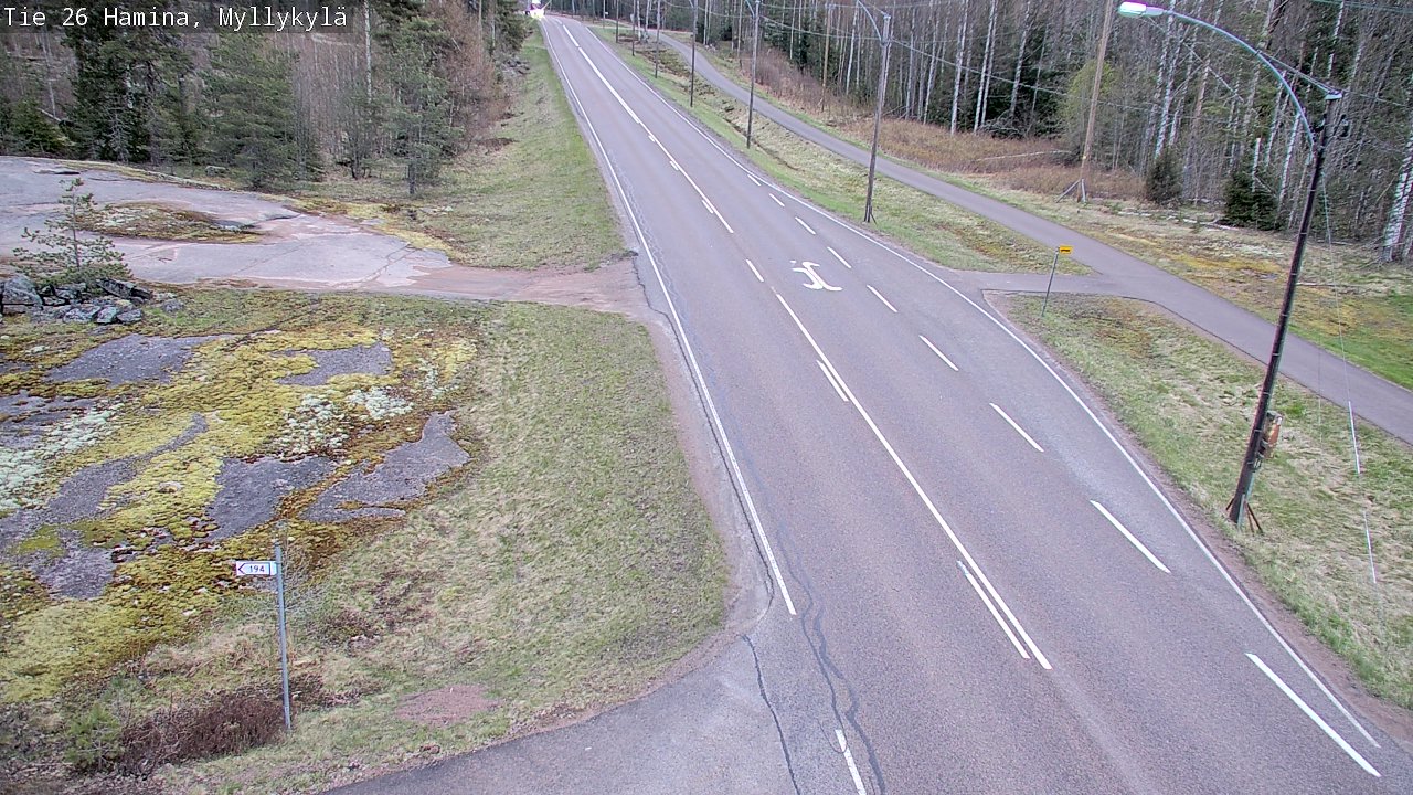Weather Camera Image Road 26 Hamina, Myllykylä, Hamina, Kymenlaakso