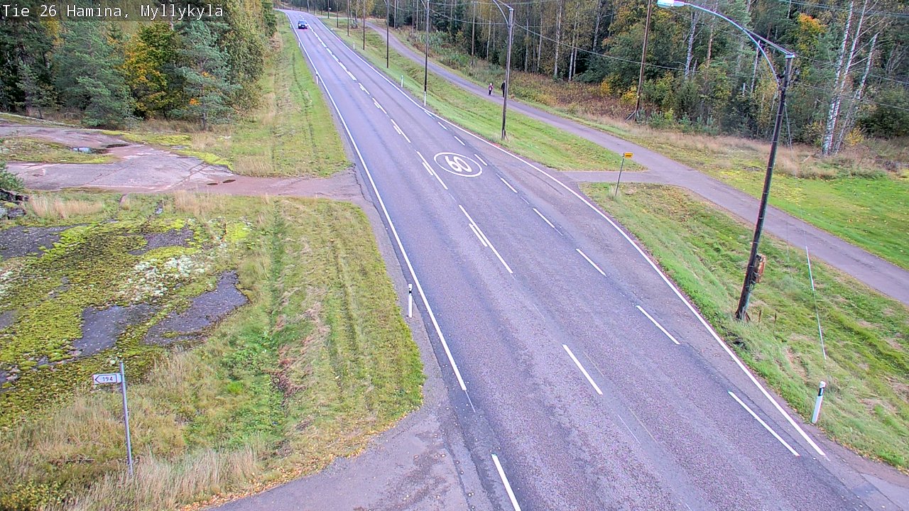 Weather Camera Image Road 26 Hamina, Myllykylä, Hamina, Kymenlaakso