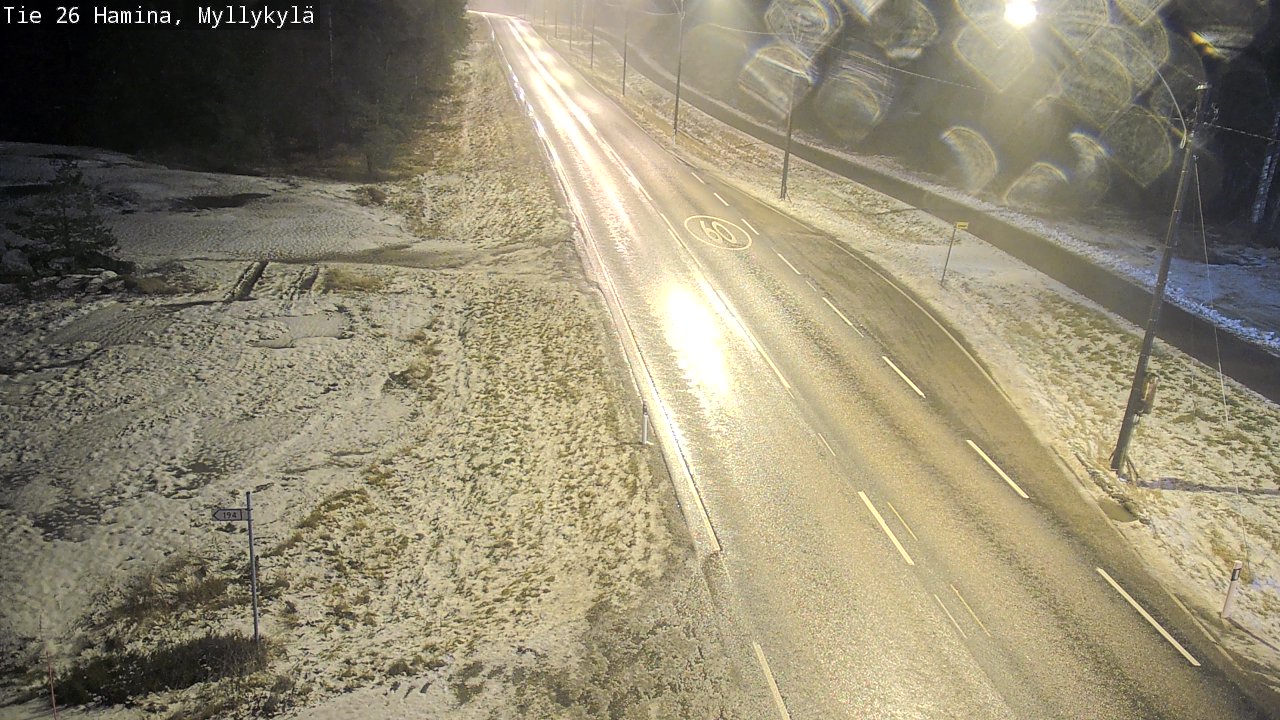 Weather Camera Image Väg 26 Hamina, Myllykylä, Hamina, Kymenlaakso